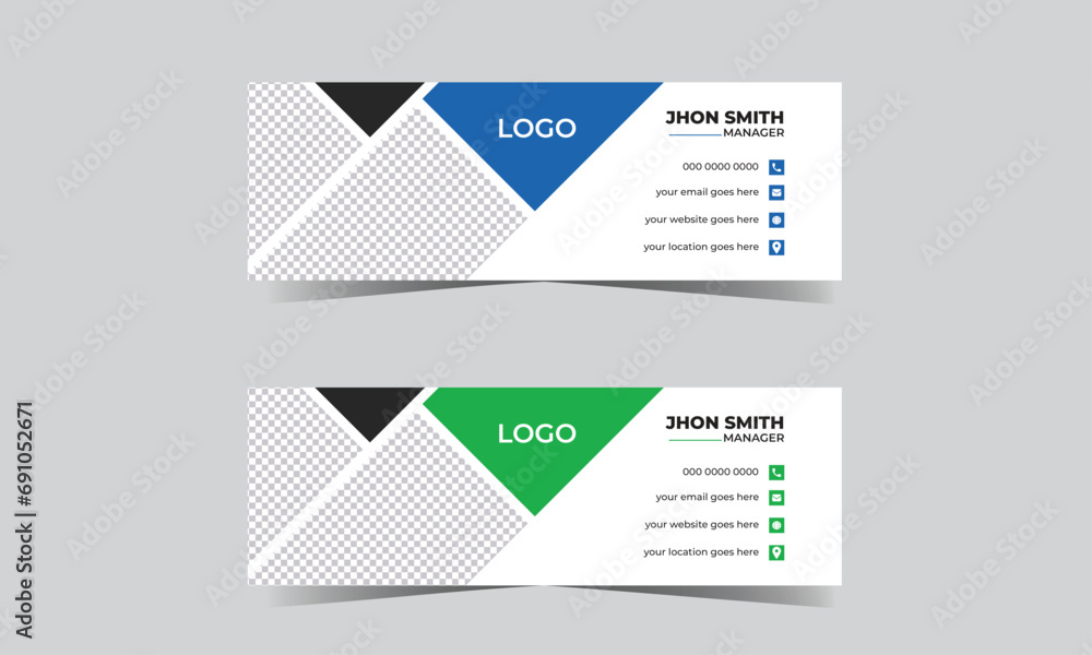 Free vector email signature design and professional business cover design template Free vector email signature design and professional business cover design template