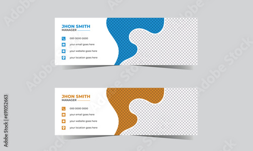 Free vector email signature design and professional business cover design template
