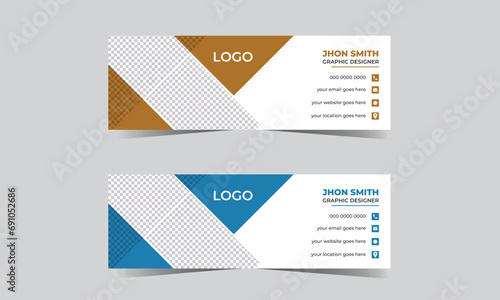 Free vector email signature design and professional business cover design template