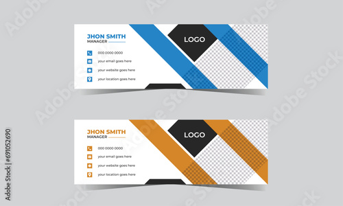 Free vector email signature design and professional business cover design template
