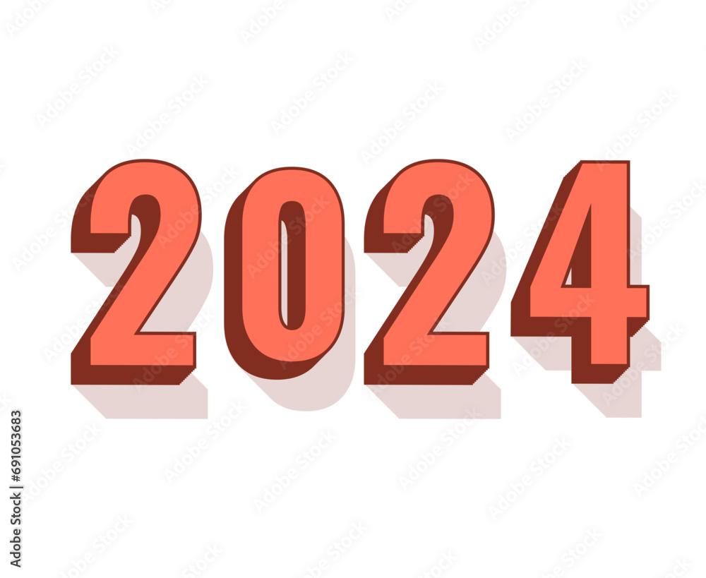 2024 Happy New Year Abstract Maroon Graphic Design Vector Logo Symbol Illustration 2024 Happy New Year Abstract Maroon Graphic Design Vector Logo Symbol Illustration