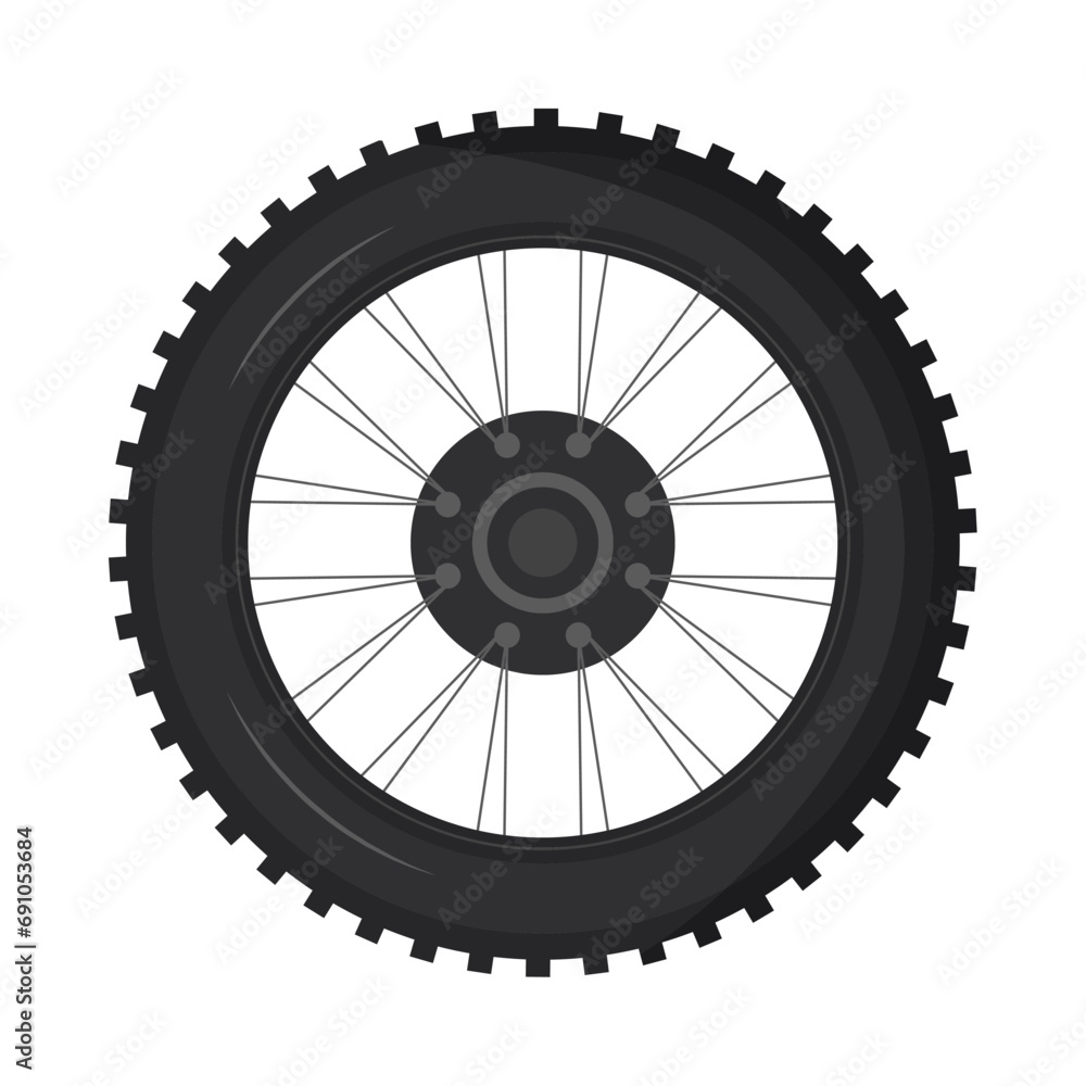 Fototapeta premium rally racing wheel illustration