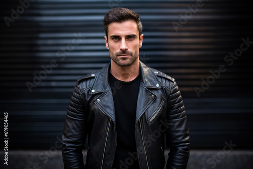 Man handsome jacket man young background adult caucasian portrait person guy male fashionable
