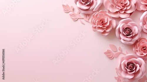 Background design for elegant poster with rose flower decoration 