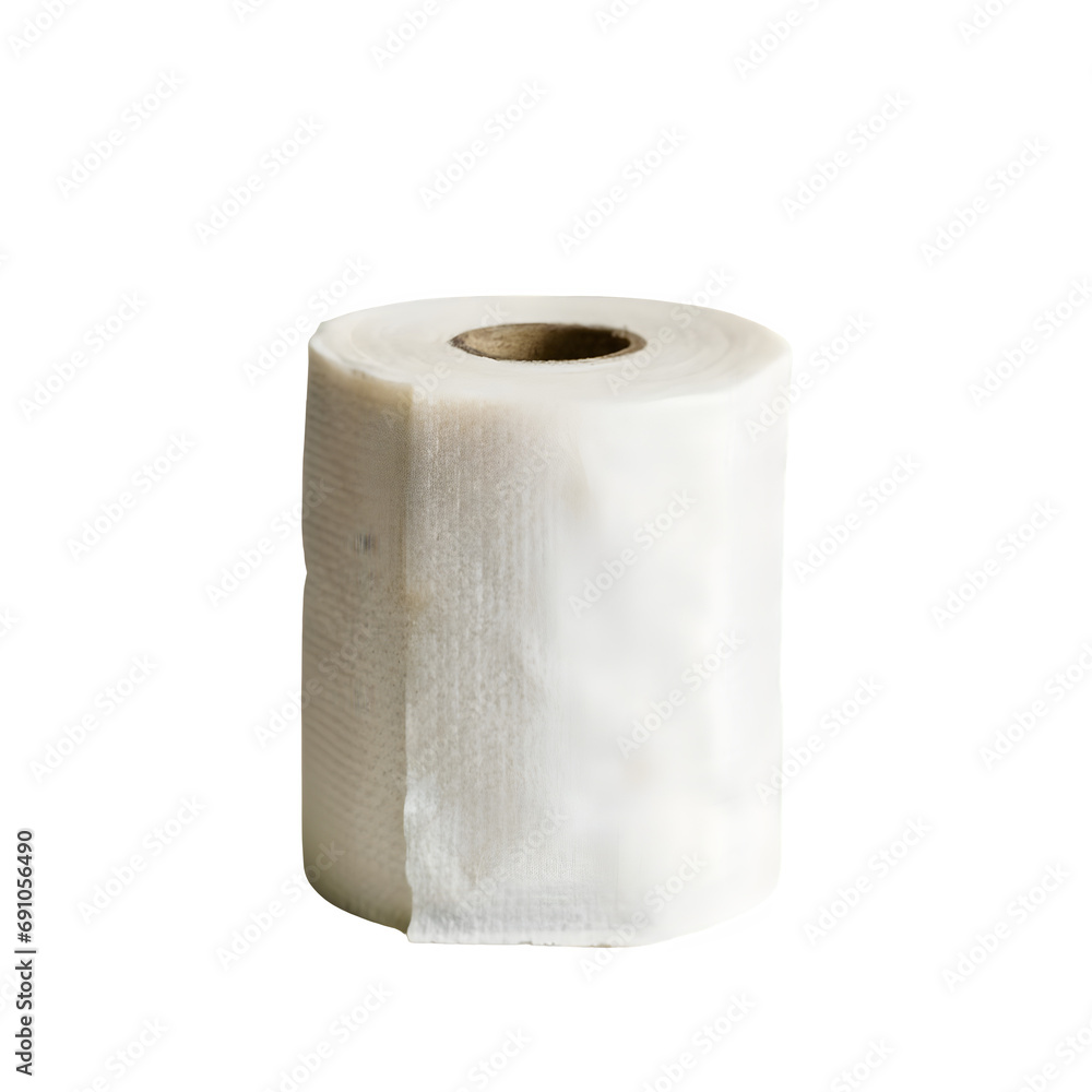 Toilet paper, white and transparent background, isolated Toilet paper, white and transparent background, isolated