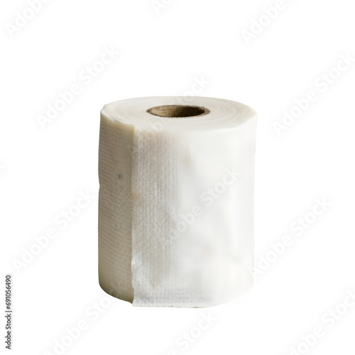 Toilet paper, white and transparent background, isolated