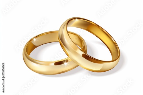 Golden wedding ring isolated