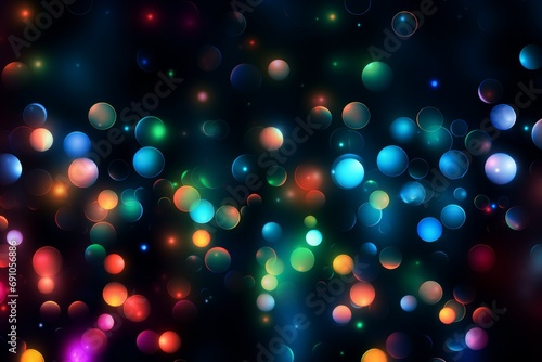Colored seamless glowing bokeh blur polka dot circles background texture