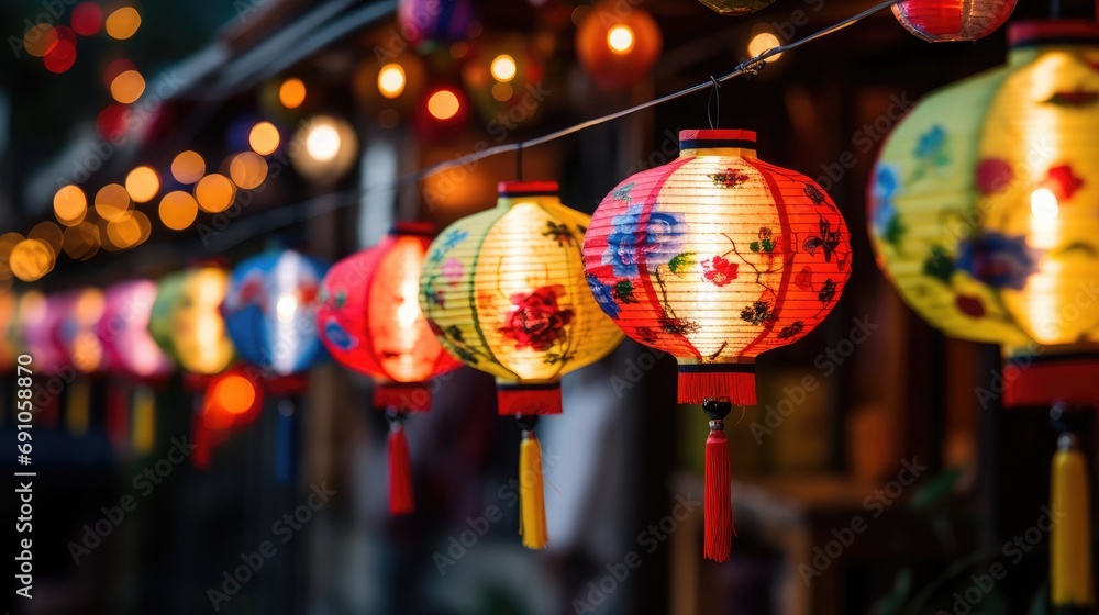Colorful fesitival lantern at Chinese traditional holiday season, Colorful fesitival lantern at Chinese traditional holiday season