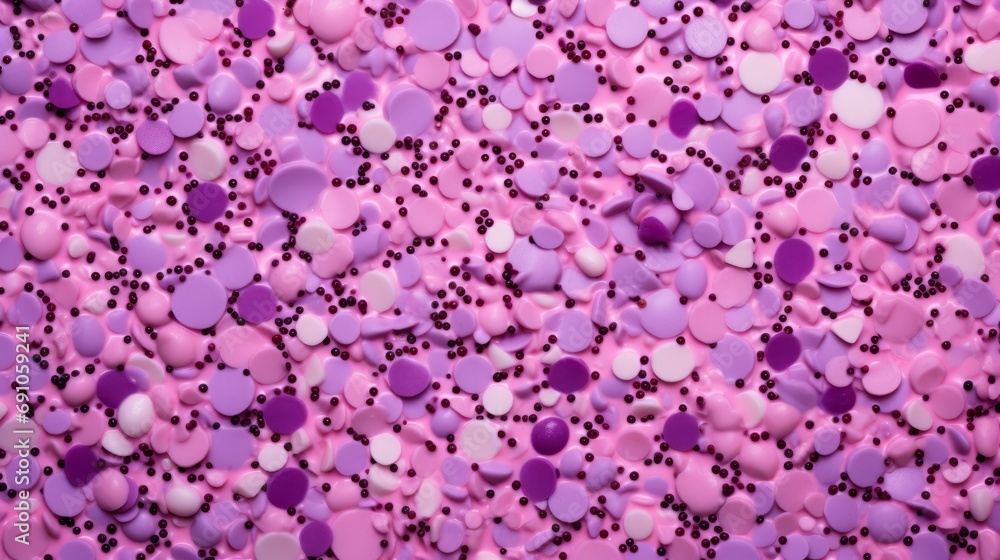 purple sprinkle mixture background.