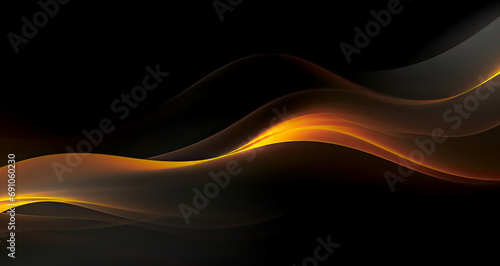 abstract black background with flowing element