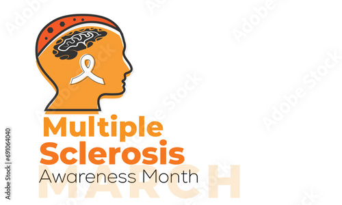 Multiple sclerosis awareness month. background, banner, card, poster, template. Vector illustration.