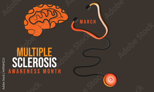 Multiple sclerosis awareness month. background, banner, card, poster, template. Vector illustration.