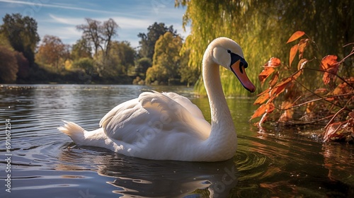 Mute swan in Howarth Park / Trione-Annadel State Park in Santa Rosa, California photo