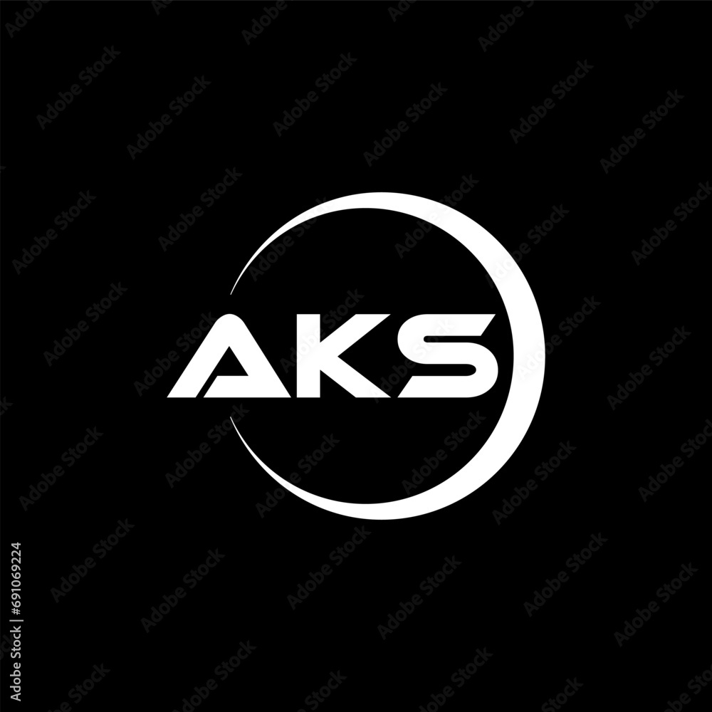 AKS letter logo design with black background in illustrator, cube logo, vector logo, modern alphabet font overlap style. calligraphy designs for logo, Poster, Invitation, etc. AKS letter logo design with black background in illustrator, cube logo, vector logo, modern alphabet font overlap style. calligraphy designs for logo, Poster, Invitation, etc.
