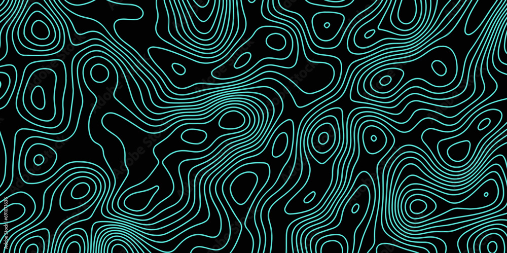 Topographic map lines background. Abstract vector illustration. Trendy modern background and texture.  design Map mockup infographics. Wavy backdrop.