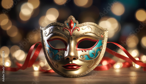 colorful carnival masks: perfect for New Year's Eve, generative AI © 4K_Heaven