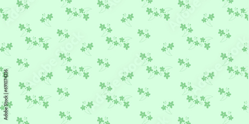 Elegant floral pattern in small green flower. Floral seamless background for fashion prints. Seamless vector texture. Spring bouquet,