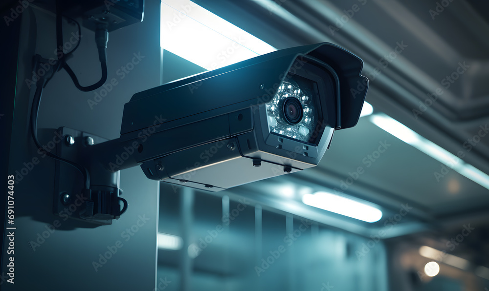 Naklejka premium wallpaper cctv close up 