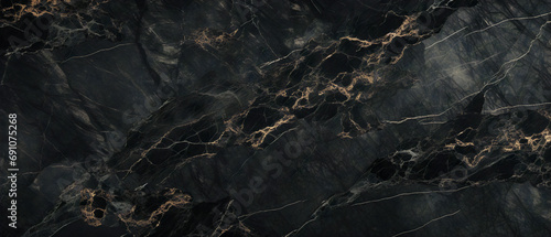 A stunning black marble texture with an elegant and sophisticated pattern for a refined ambiance.