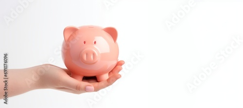 hand holding a piggy bank