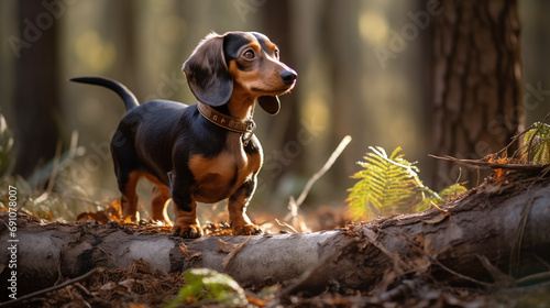 Dachshund (wiener dog, badger dog, doxie, and sausage dog), AI Generated