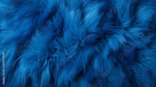 Blue fur background.