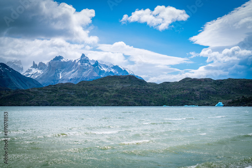 Grey glacier in Torres del Paine National Park, in Chilean Patagonia