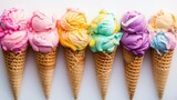 Colored ice cream background.