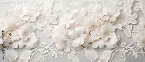 A delicate and elegant lace background with intricate patterns, perfect for a sophisticated design. © Szalai