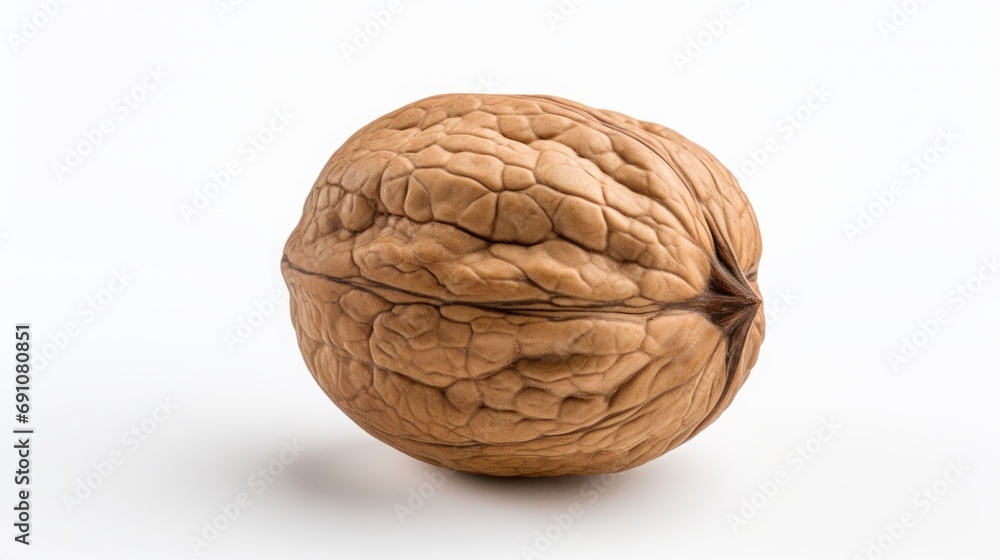 Walnut on white background. Walnut on white background.