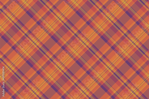 Tartan plaid pattern of seamless texture vector with a check textile background fabric.