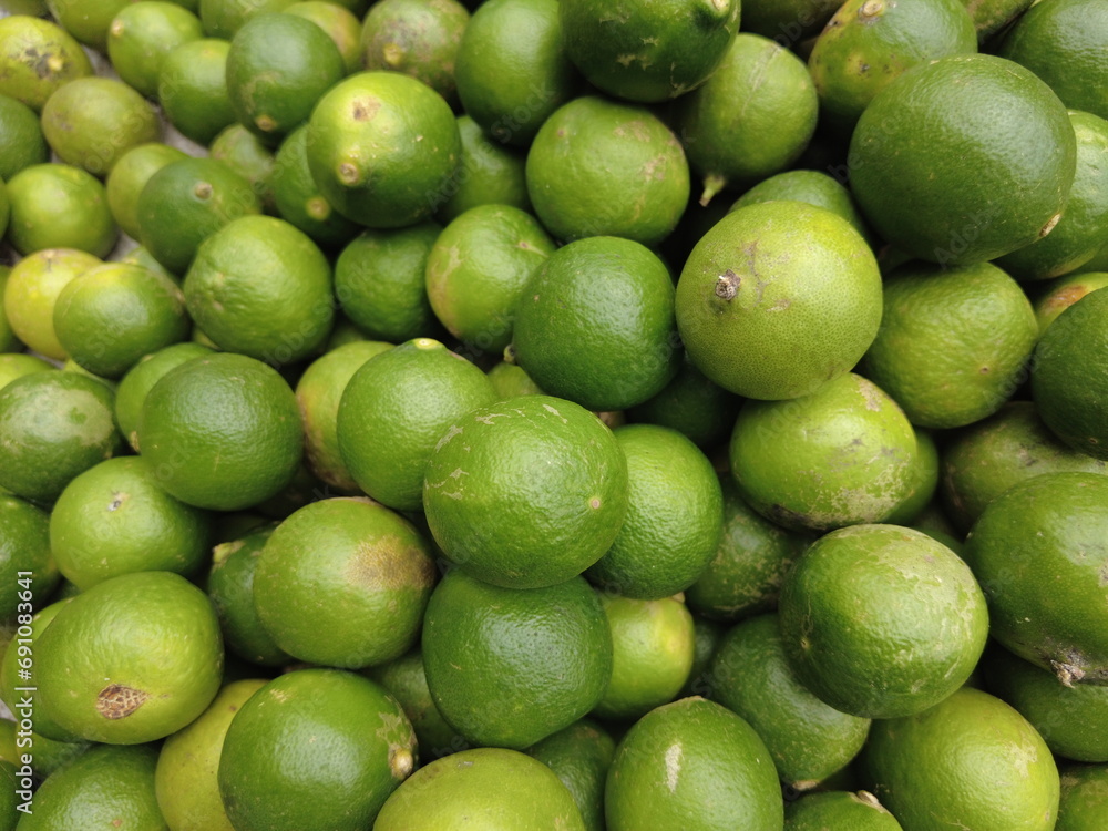 fresh limes on the market
