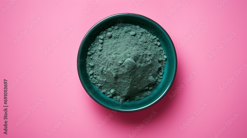 Spirulina algae powder. Spirulina algae powder.