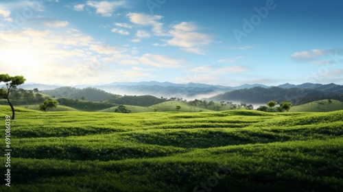 Wallpaper Mural Landscape with green fields on a clear sunny day. Torontodigital.ca