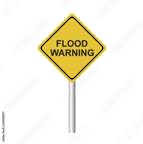 flood warning sign, signs precaution notice