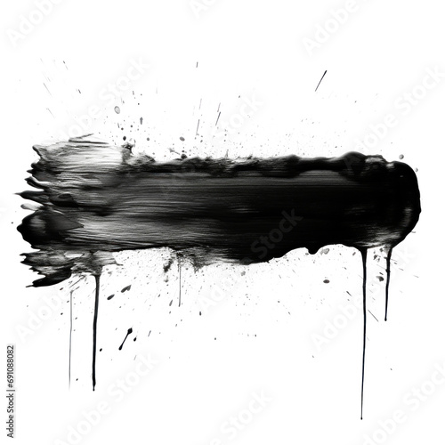 watercolor black brush texture paint stroke isolated