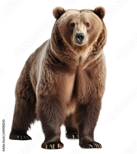 brown bear isolated on transparent background