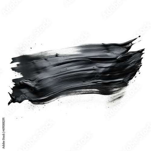watercolor black brush texture paint stroke isolated