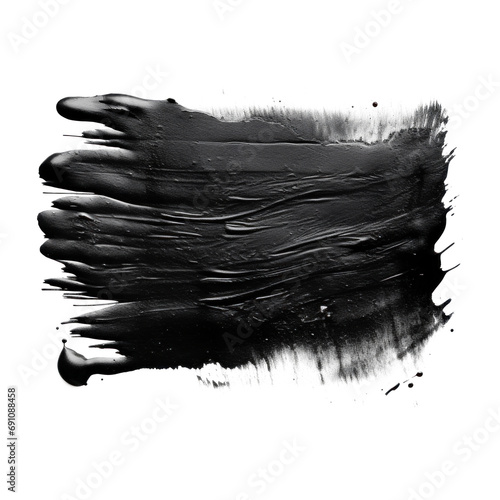 watercolor black brush texture paint stroke isolated
