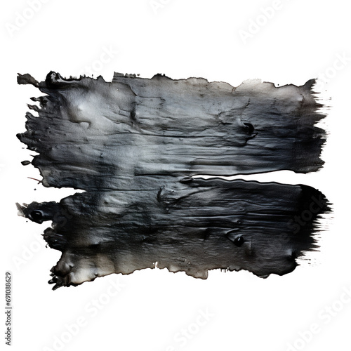 watercolor black brush texture paint stroke isolated