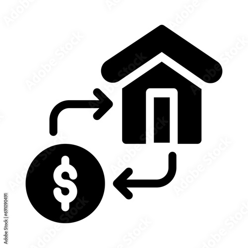 refinancing glyph icon