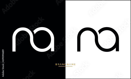 NA or An Alphabet letters logo monogram photo