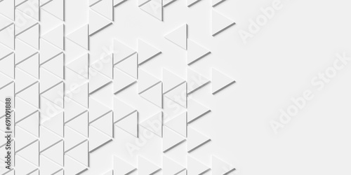 Array or grid of offset triangles geometrical background wallpaper banner template pattern fading out with copy space