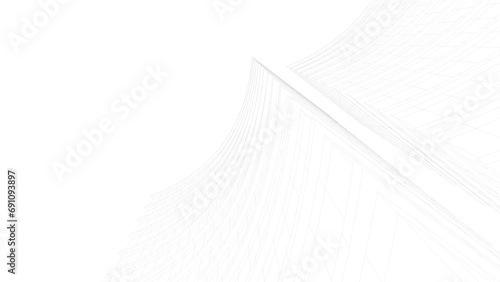 Architectural drawing vector 3d illustration 