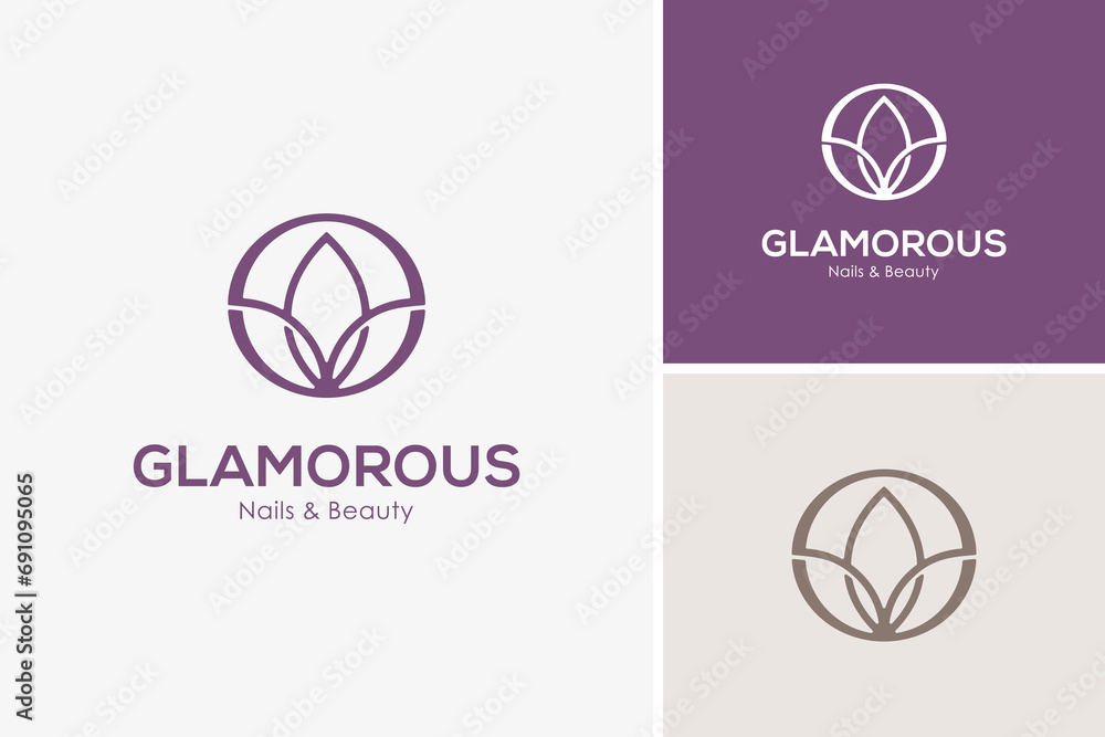 Glamorous flower icon logo design vector, Beauty salon logo design template Glamorous flower icon logo design vector, Beauty salon logo design template