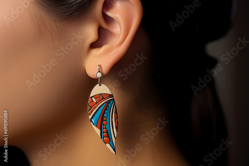 Mata Ortiz Pottery Shard Earrings - Mexico - Earrings crafted from shards of Mata Ortiz pottery, showcasing the artistry of Mexican indigenous communities photo