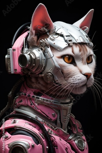 Anthropomorphic cyber cat