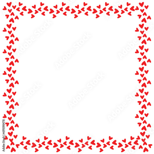 Red Square Border or frame with white background