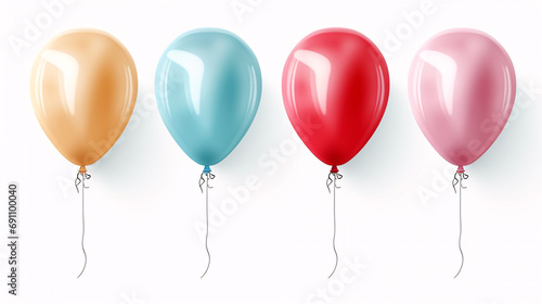 Decorative multihued helium balloons great for birthdays  weddings  or festivities.